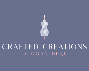 Needle Dressmaking Mannequin logo design