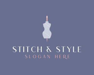 Needle Dressmaking Mannequin logo design