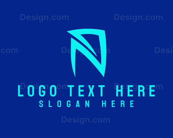 Blue Letter N Technology Logo