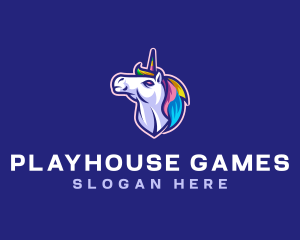 Unicorn Horse Gaming logo design