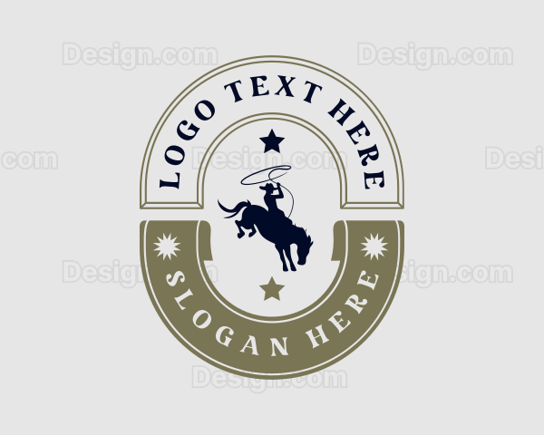 Western Cowboy Stallion Logo