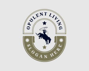 Western Cowboy Stallion logo design