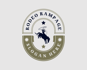 Western Cowboy Stallion logo design