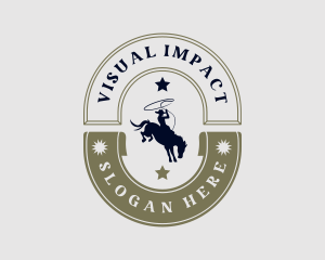 Western Cowboy Stallion logo design