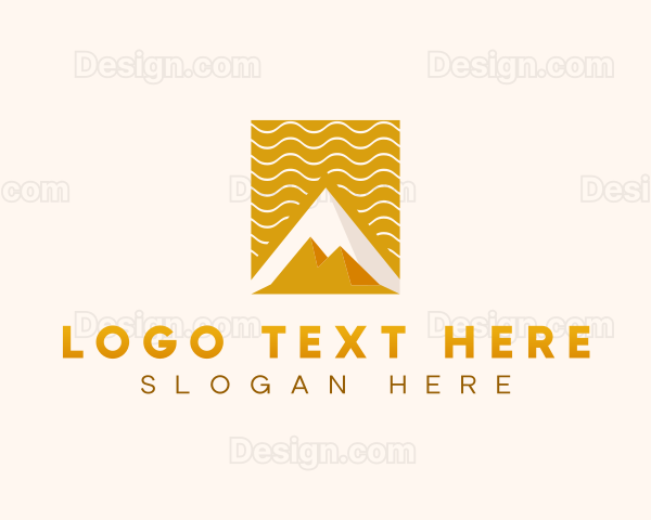 Ancient Pyramid Architecture Logo