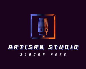 Audio Studio Microphone logo design