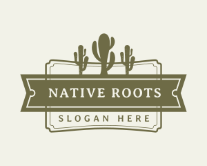 Western Cactus Plant logo design