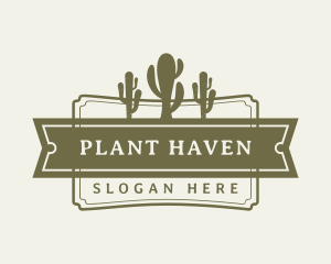 Western Cactus Plant logo design