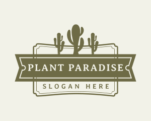 Western Cactus Plant logo design