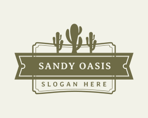 Western Cactus Plant logo design