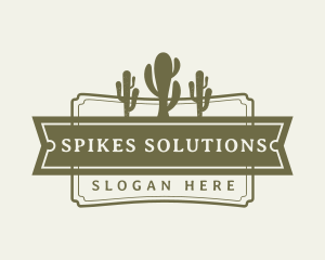 Western Cactus Plant logo design