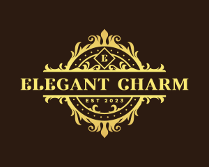 Elegant Ornamental Crest logo design