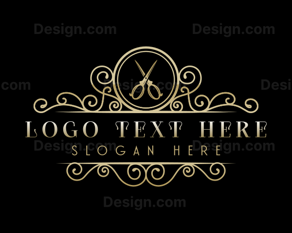 Scissors Shears Luxury Logo