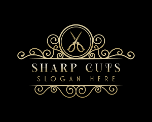 Scissors Shears Luxury logo design