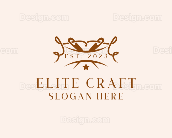 Needle Sewing Tailoring Logo