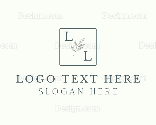 Aesthetic Botanical Leaves Logo