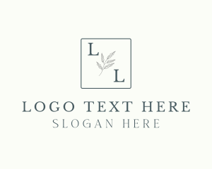 Aesthetic Botanical Leaves logo