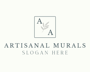 Aesthetic Botanical Leaves logo design