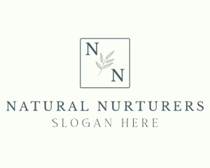 Aesthetic Botanical Leaves logo design