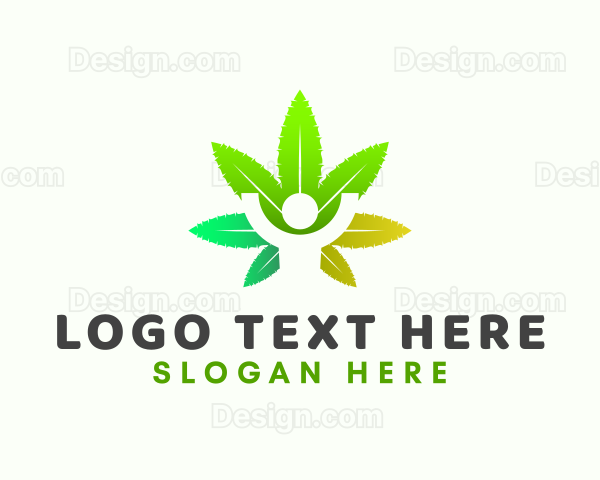 Health Weed Person Logo