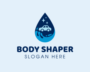 Car Wash Water Droplet logo design