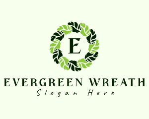 Leaf Wreath Wellness logo design