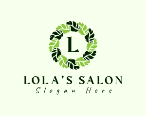 Leaf Wreath Wellness logo design