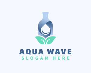 Distilled Water Bottle logo design