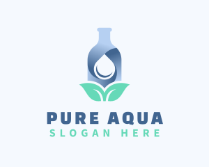 Distilled Water Bottle logo design