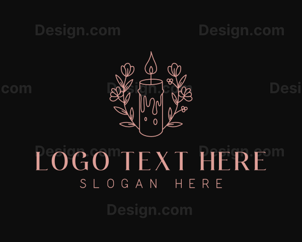 Flower Decor Candlelight Logo