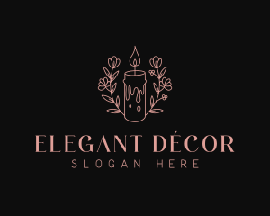 Flower Decor Candlelight logo design