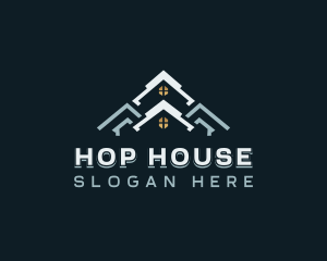 Roof House Builder logo design