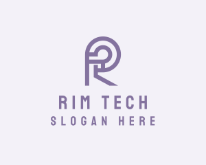 Modern Digital Tech Letter R logo design