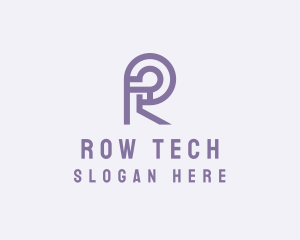 Modern Digital Tech Letter R logo design