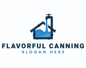 Faucet Tap Plumbing logo design