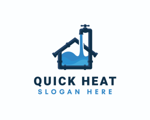 Faucet Tap Plumbing logo design