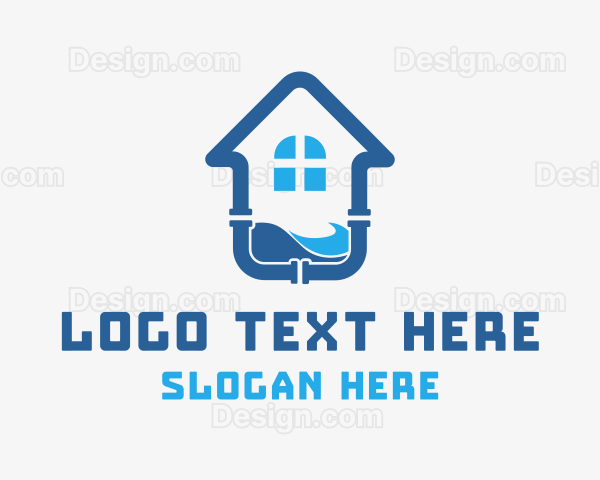 Residential House Plumbing Logo