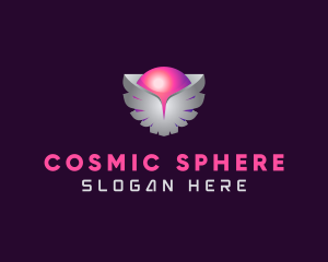 3D Wings Sphere logo design