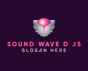 3D Wings Sphere logo design