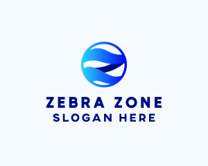 Globe Wave Letter Z logo design