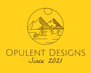 Campsite Mountain Outdoors logo design