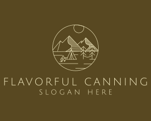 Campsite Mountain Outdoors logo design