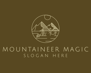 Campsite Mountain Outdoors logo design