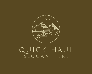 Campsite Mountain Outdoors logo design