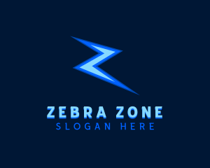 Zeus Lightning Letter Z logo design