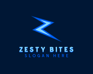 Zeus Lightning Letter Z logo design