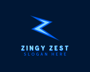 Zeus Lightning Letter Z logo design