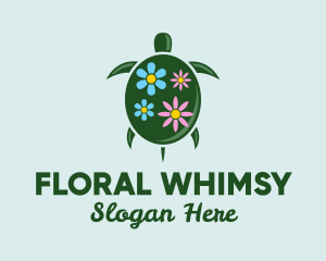 Floral Green Turtle logo