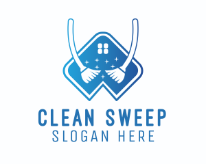 Broom House Sweep logo design