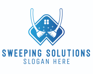 Broom House Sweep logo design